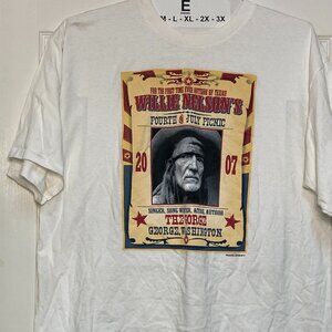 Willie Nelson original Franks Bros print tee 4th July Picnic Last of the Breed